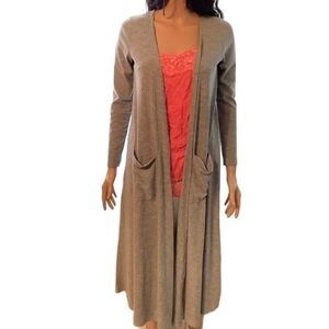 Lularoe long lightweight gray cardigan XS